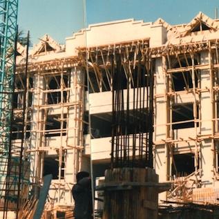 Feyyaz Berker Hall, under construction.
